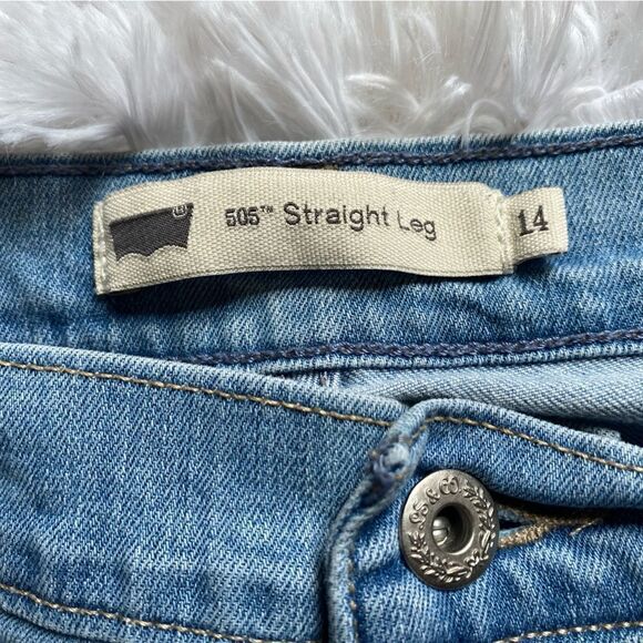 Levi’s 505 Straight Leg Jeans Light Wash Women’s Size 14 - Picture 8 of 11
